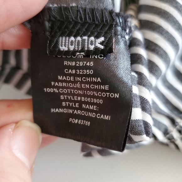 1090 * Volcom Vertical Stripe Tank Black White Size S - Picture 4 of 8